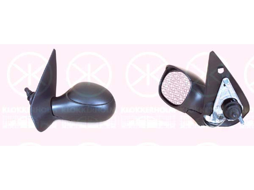 Exterior Mirror, Control: cable pull, Aspherical, Left