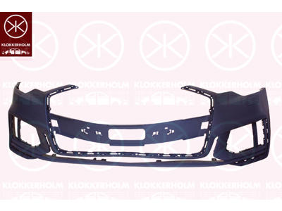 Bumper, S-LINE, Front, with hole(s) for washer nozzle, w/primer