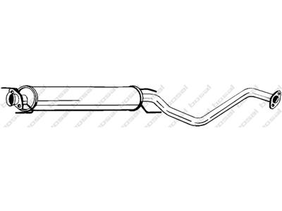 Centre Muffler, See accessories list for additionally required parts:  