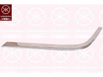 Trim/Protection Strip, bumper, Elegance, Avantgarde, chrome, Right Front
