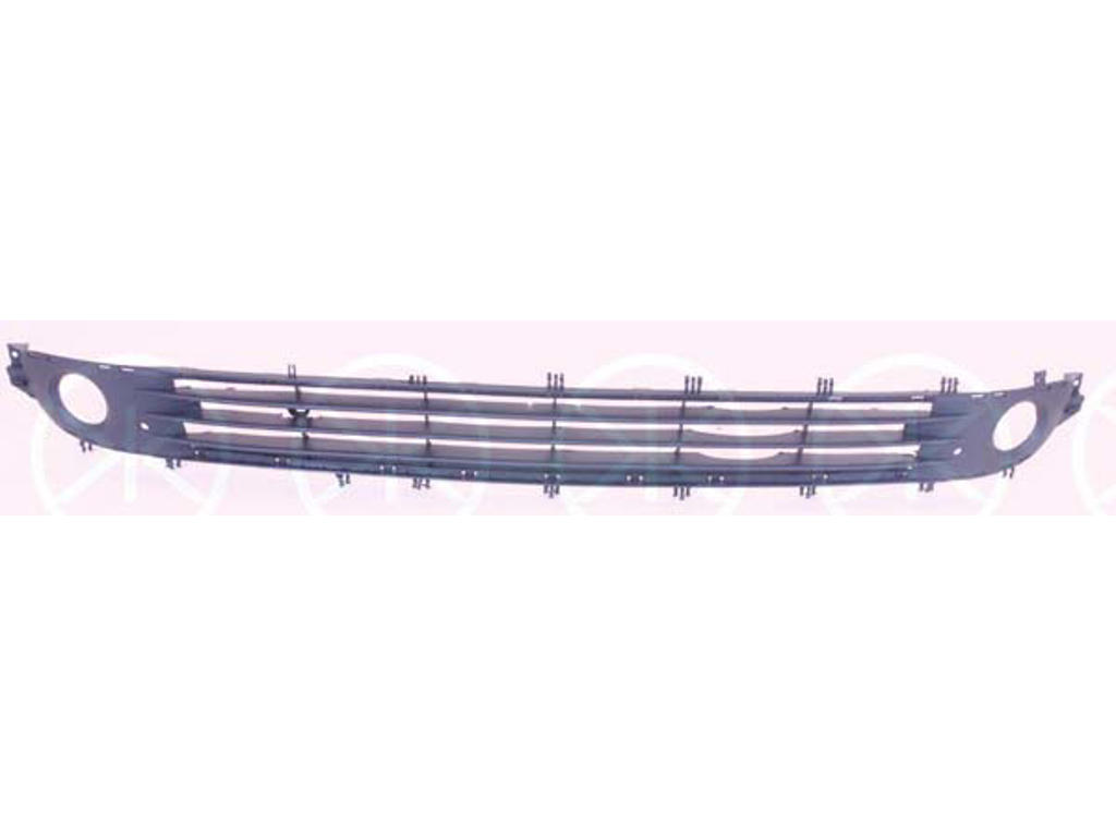 Ventilation Grilles, bumper, Front, black, with hole(s) for fog lights