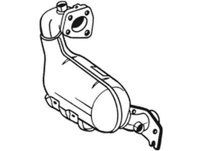 Catalytic Converter, with mounting parts, Euro 4