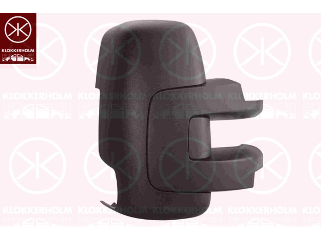 Housing, exterior mirror, Right, Short mirror arm, black