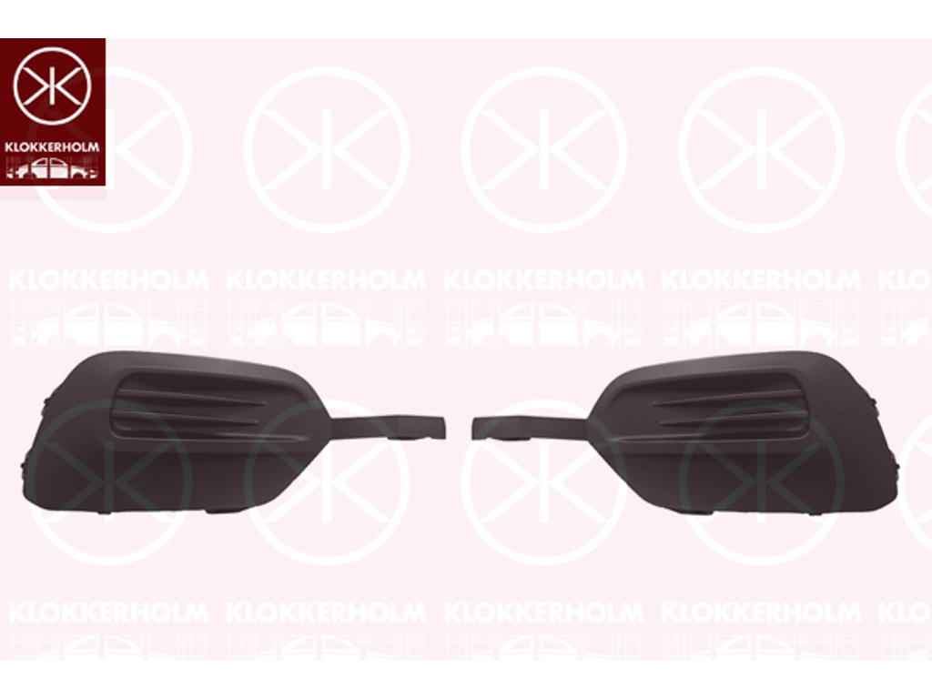 Ventilation Grille, bumper, Set, Front, Outer section
