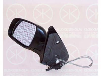 Exterior Mirror, Right, Control: cable pull, w/primer, black, Convex