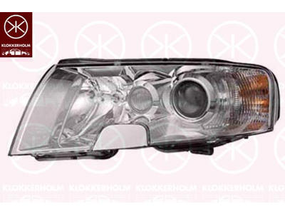 Headlight, Left, Illuminance [lx]: 12.5, Bi-Xenon, with motor for headlamp levelling, with front fog light, Hella