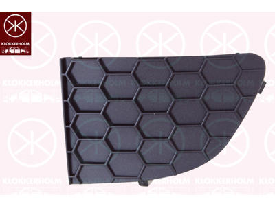 Ventilation Grille, bumper, black, Left Front, without hole(s) for fog lights