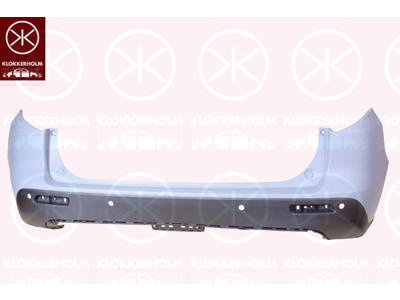 Bumper, Rear, with hole(s) for park distance control