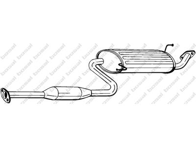 Centre Muffler, See accessories list for additionally required parts:  