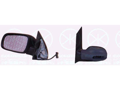 Exterior Mirror, Left, for electric mirror adjustment, Electronically foldable, Heatable, Aspherical, w/primer