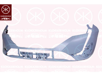 Bumper, w/primer, Front, with holes for trim/protective strip
