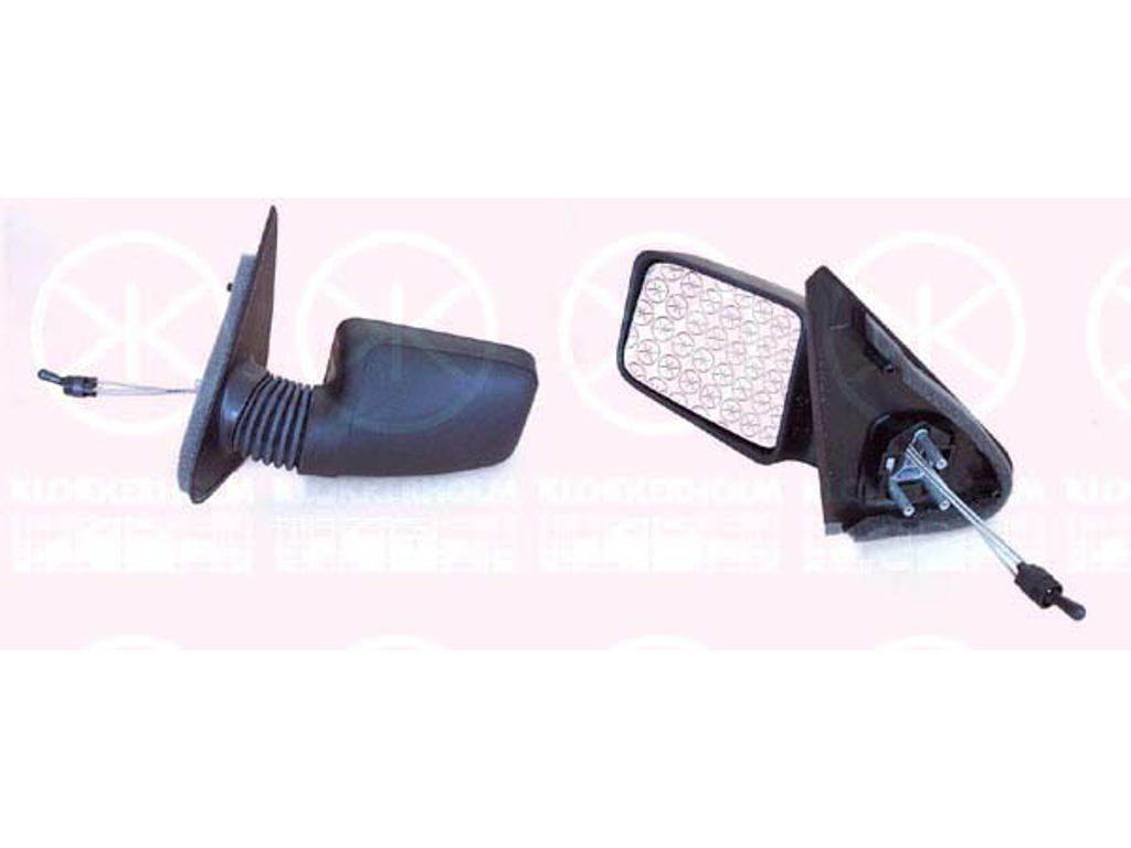 Exterior Mirror, Control: cable pull, Convex, Left
