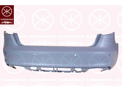 Bumper, w/primer, 5-drs, Rear, with hole(s) for park distance control