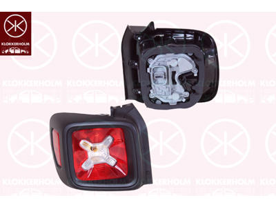 Tail Light Assembly, Left, Housing Colour: black, with bulb holder, AL