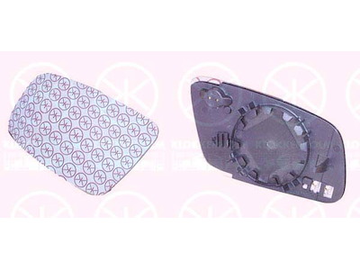 Mirror Glass, exterior mirror, Blue-tinted, Aspherical, Heatable, Left, Width [mm]: 175