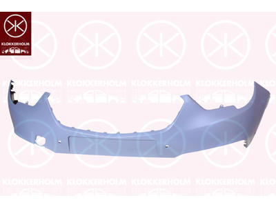 Bumper, Front, with hole(s) for park distance control, Upper section, Number of bores: 4