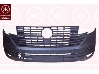 Bumper, Front, with integrated grille, black
