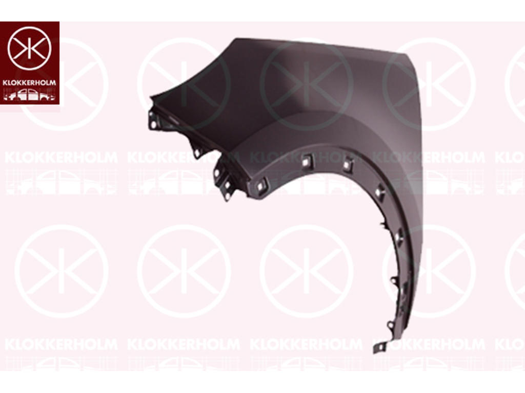 Wing, Left Front, Zinc-coated, without hole for direction indicator