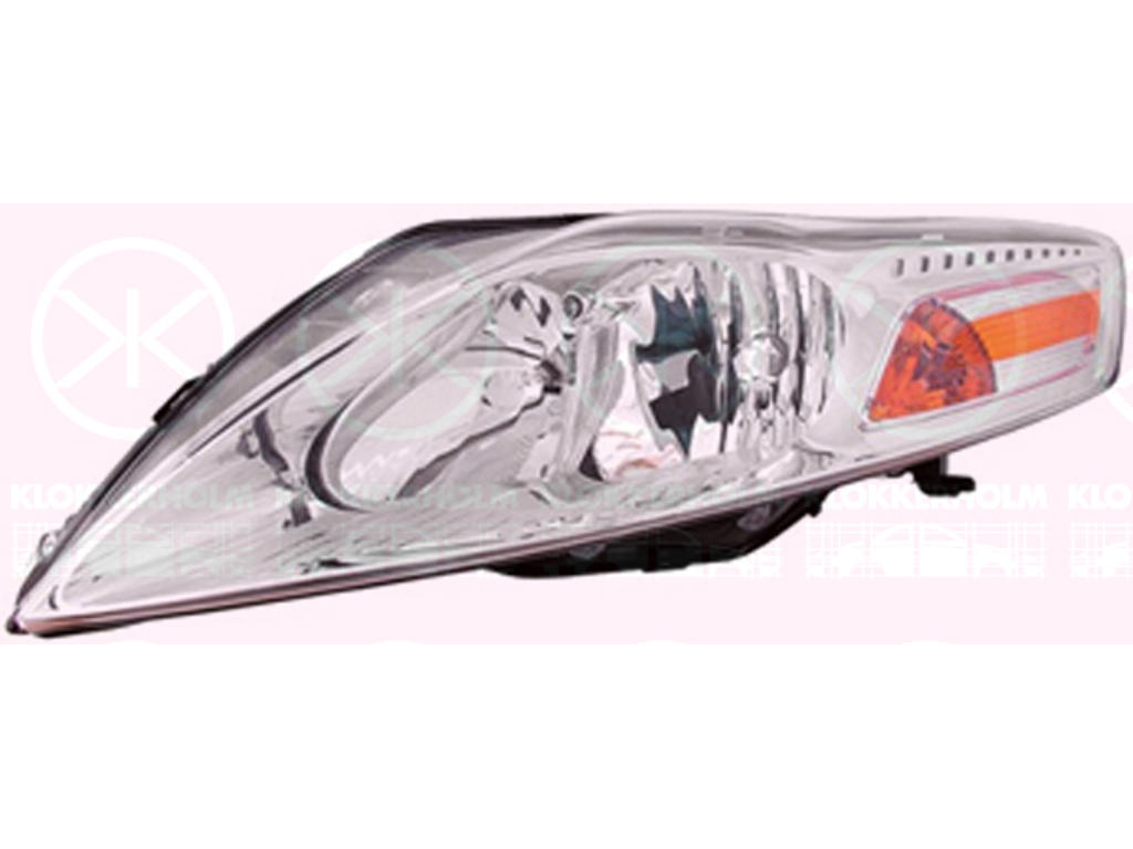 Headlight, Right, Illuminance [lx]: 17.5, H7/H1, with position light, with reflector, with motor for headlamp levelling, Visteon