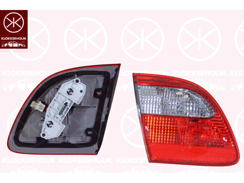 Tail Light Assembly, with bulb holder, Left, Inner Section