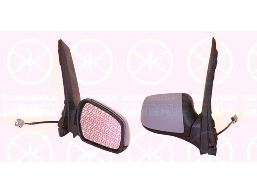 Exterior Mirror, w/primer, for electric mirror adjustment, Convex, Heatable, Right, Number of pins: 5