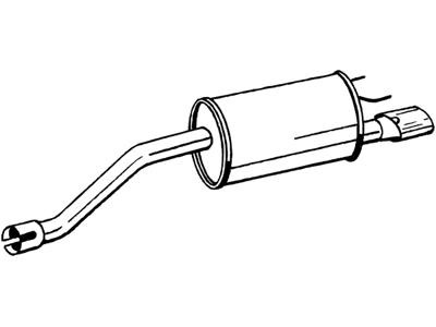 Rear Muffler, See accessories list for additionally required parts:  