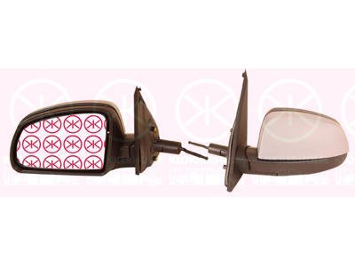 Exterior Mirror, w/primer, Control: cable pull, Aspherical, Left