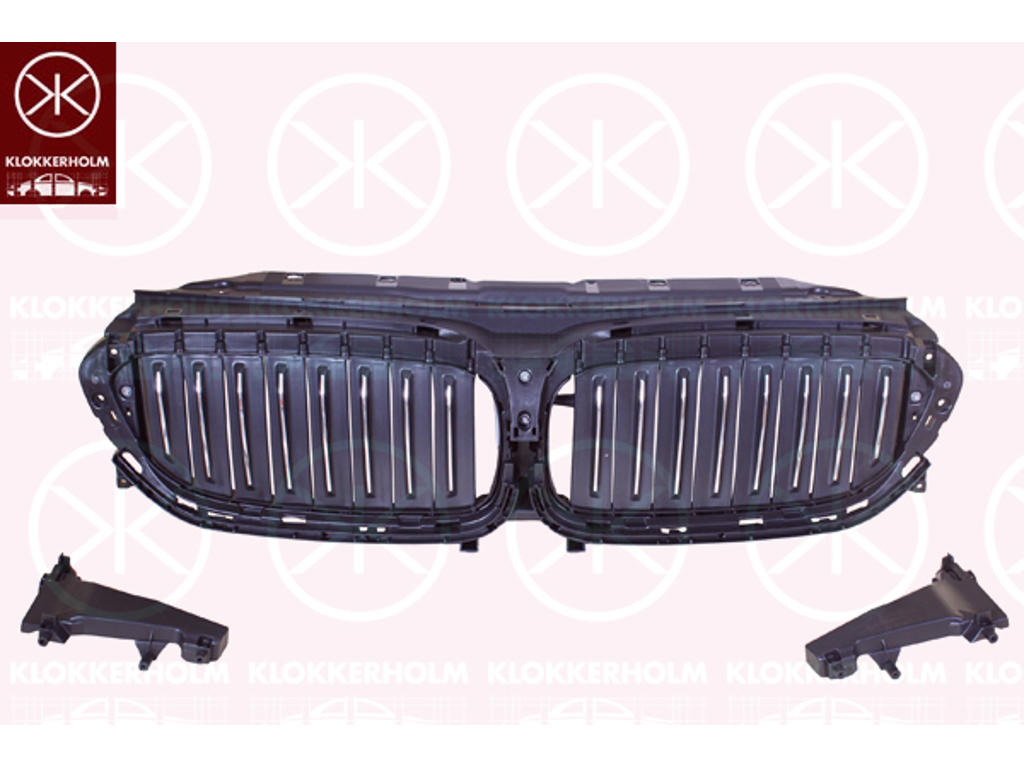 Ventilation Grilles, bumper, Front, chrome/black