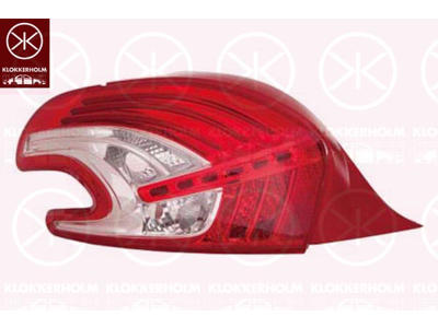 Baglygte, højre, LED, PY21W, P21W, med pærefatning, Visteon