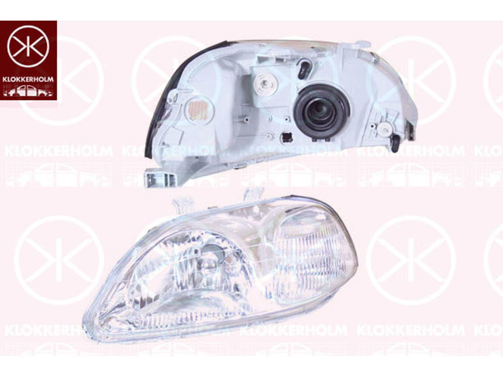 Headlight, H4, for vehicles with headlight levelling, Valeo type, Left, Illuminance [lx]: 17.5