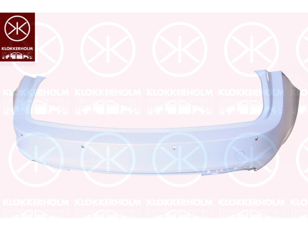 Bumper, w/primer, Rear, with hole(s) for park distance control, not for trim level: OPC