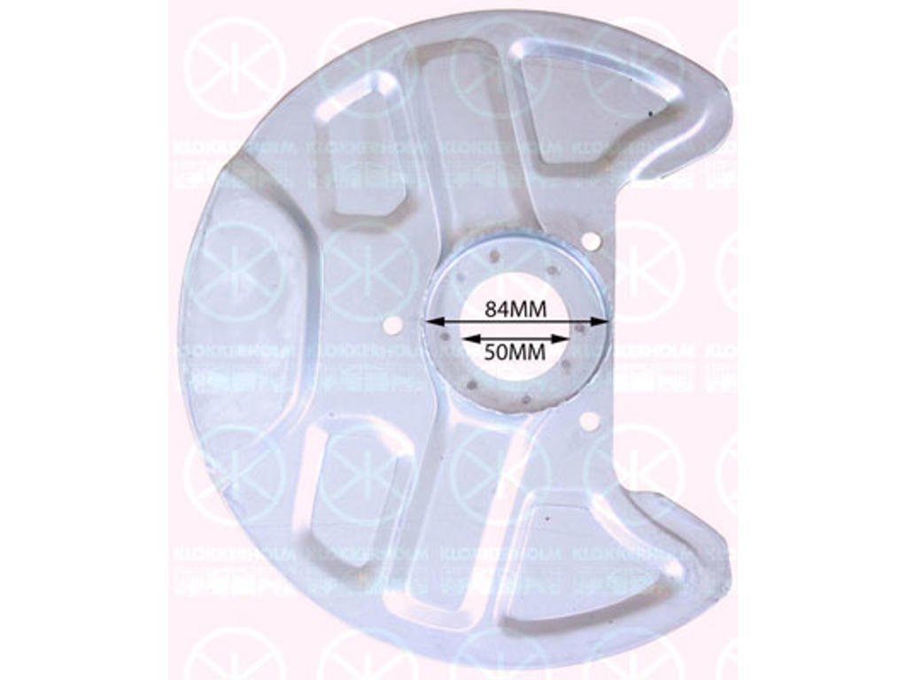 Bromssköld, Inte för ABS, framaxel, Diameter 1/diameter 2 [mm]: 310/50, förzinkad
