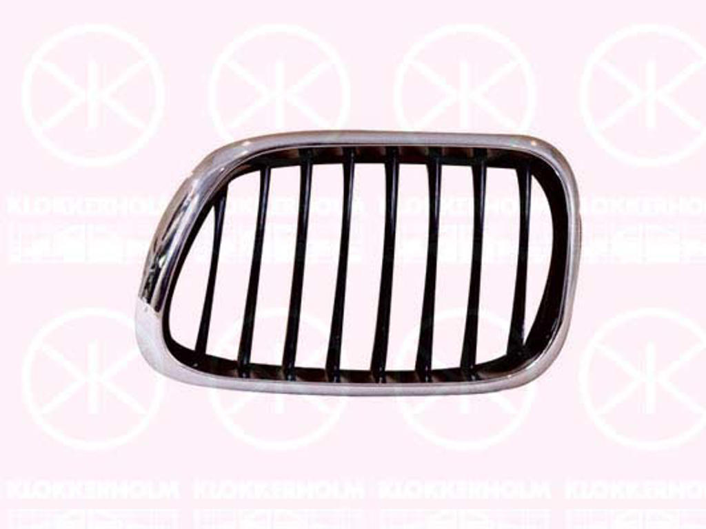 Radiator Grille, chrome/black, Right Front