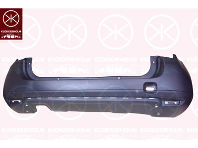 Bumper, Rear, Smooth, with holes for extensions