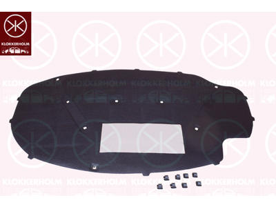 Engine Compartment Noise Insulation, Centre Section, Fitting Position: Bonnet