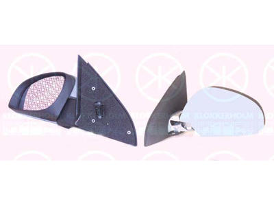 Exterior Mirror, w/primer, for electric mirror adjustment, Convex, Heatable, Right, Number of pins: 5