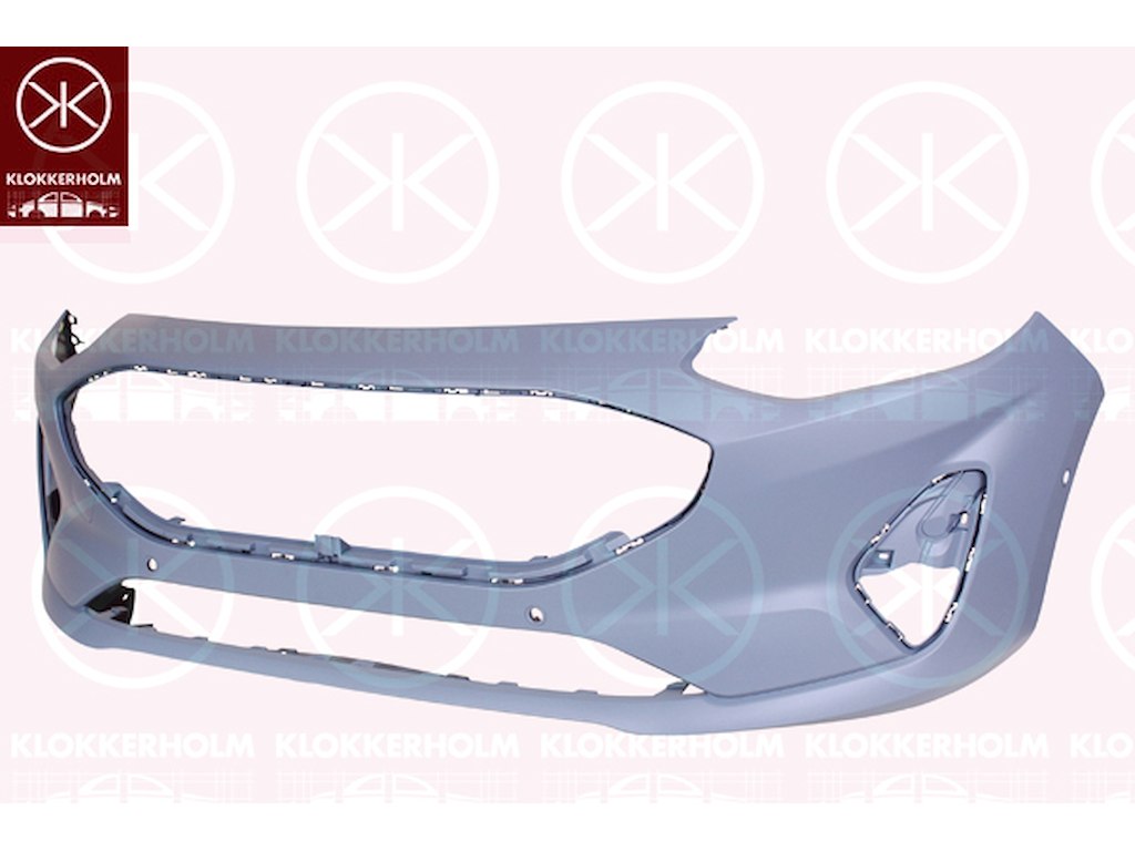 Bumper, w/primer, Front, with hole(s) for park distance control, Number of bores: 4