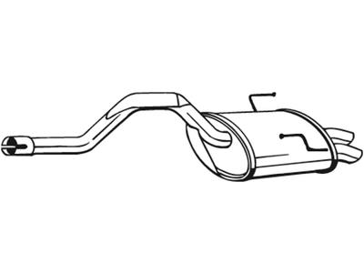 Rear Muffler, See accessories list for additionally required parts:  