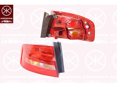Tail Light Assembly, without bulb holder, Left, Outer section