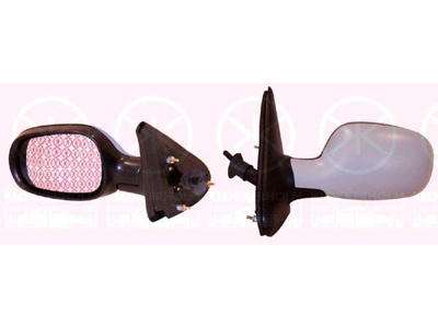 Exterior Mirror, w/primer, with thermo sensor, Control: cable pull, Convex, Right
