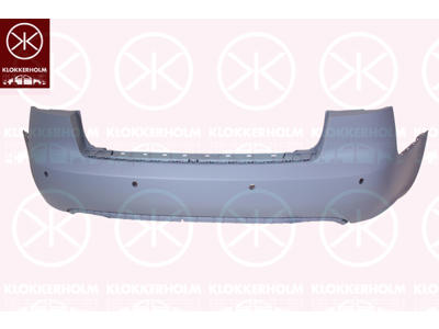 Bumper, w/primer, Rear, with hole(s) for park distance control