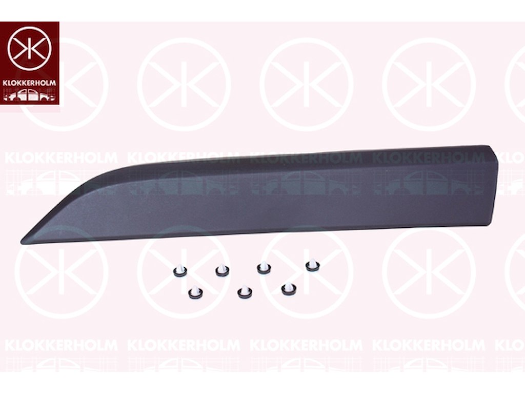 Trim/Protection Strip, quarter panel, black, Left Front