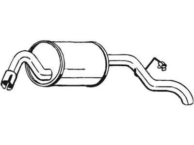 Rear Muffler, See accessories list for additionally required parts:  
