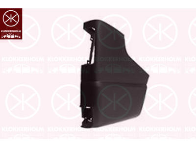 Bumper, black, Right Rear, Corner Panel