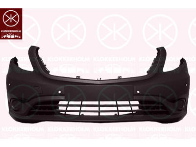 Bumper, w/primer, Front, Grained, with hole(s) for park distance control