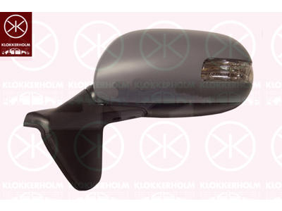 Exterior Mirror, Left, for electric mirror adjustment, with indicator, Number of pins: 7, w/primer, Heatable, Convex