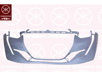 Bumper, w/primer, with hole(s) for park assist (parallel parking), Front, Number of bores: 4