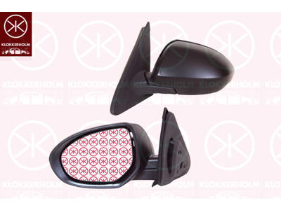 Exterior Mirror, Left, for electric mirror adjustment, Electronically foldable, Heatable, w/primer