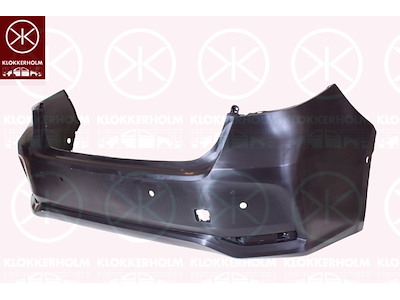 Stoßfänger, mit Loch/Löchern für Parkassistenzsystem, hinten, glatt, Anzahl der Bohrungen: 6