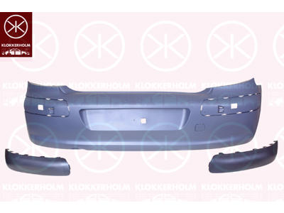 Bumper, w/primer, Rear